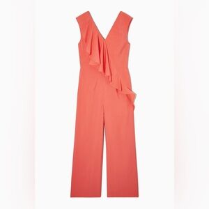COS Ruffled Jumpsuit Coral Size 2